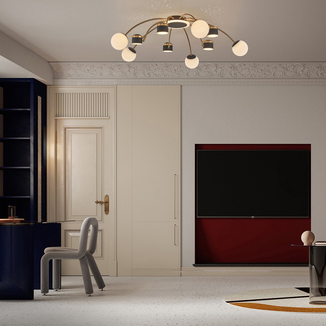 Потолочная люстра Arte Milano Ferrara71040 272040/10 BK/GD