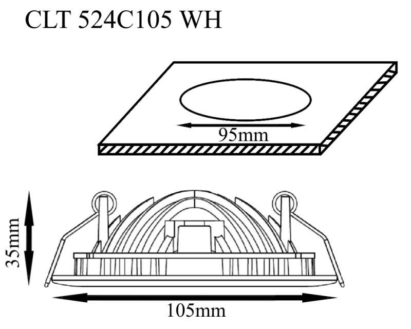 CLT 524C105 WH Встраиваемый светильник Crystal Lux Clt 524 CLT 524C105 WH