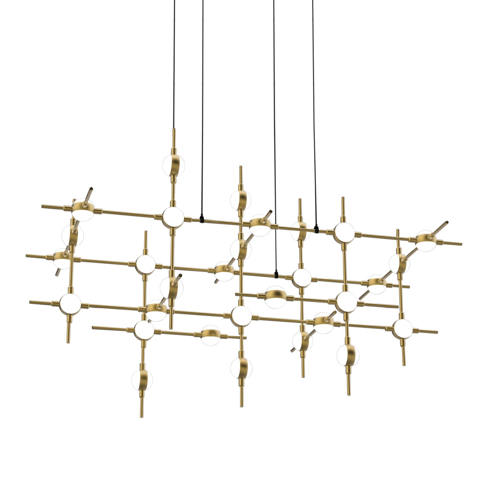 MD18001067-30A black/gold Подвесная люстра Delight Collection Molecular MD18001067-30A black/gold