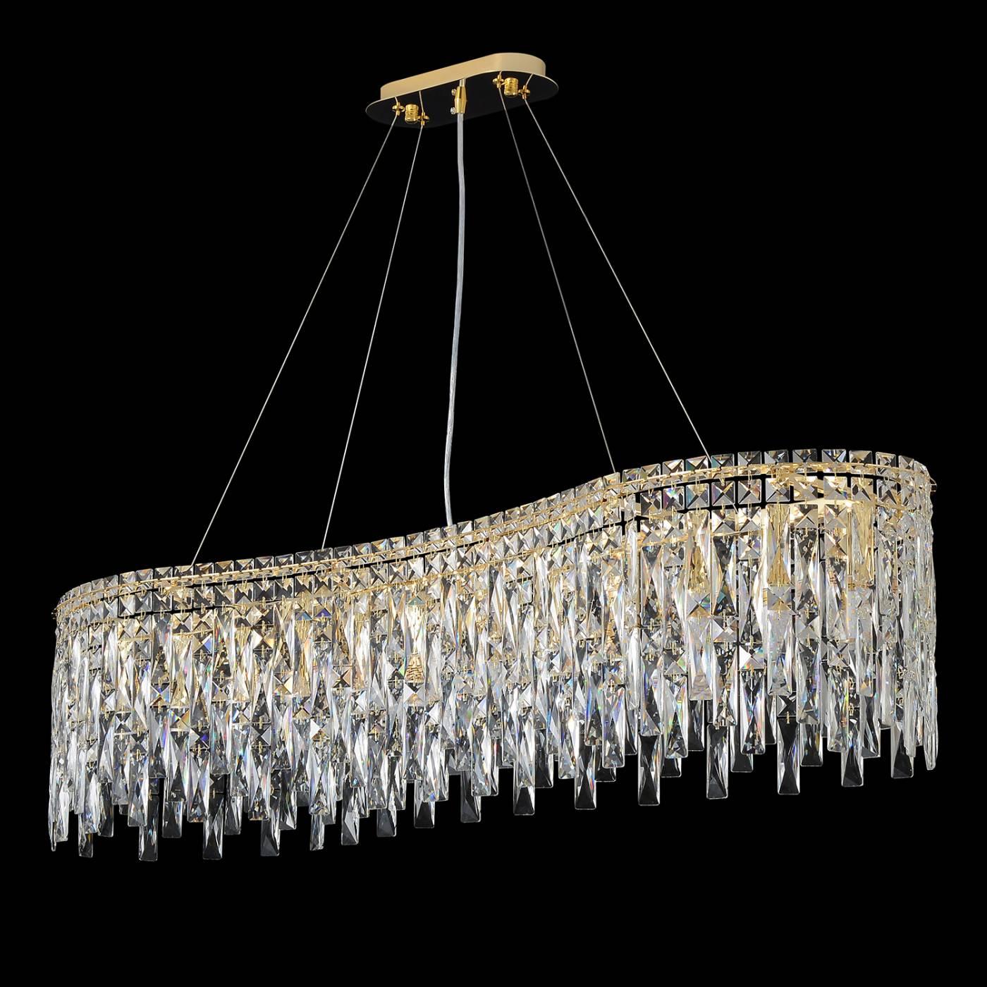 ABRIL SP12 L1200 GOLD Подвесная люстра Crystal Lux Abril ABRIL SP12 L1200 GOLD