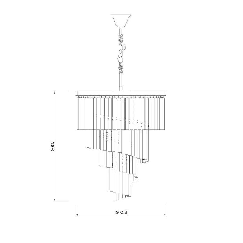 KR0262P-10 black/clear Подвесная люстра Delight Collection Helix KR0262P-10 black/clear