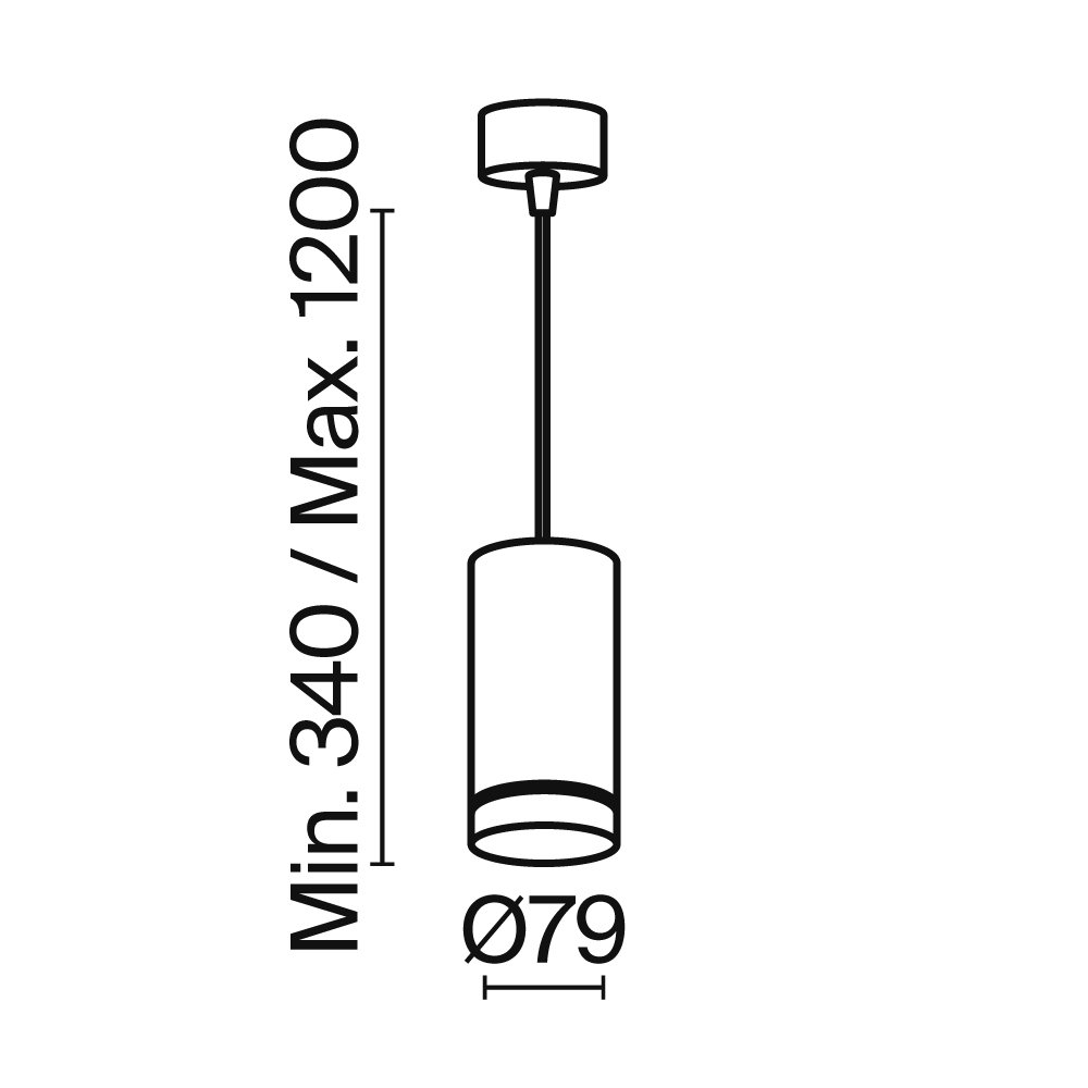 Светильник подвесной Maytoni Orlo P085PL-12W4K-B