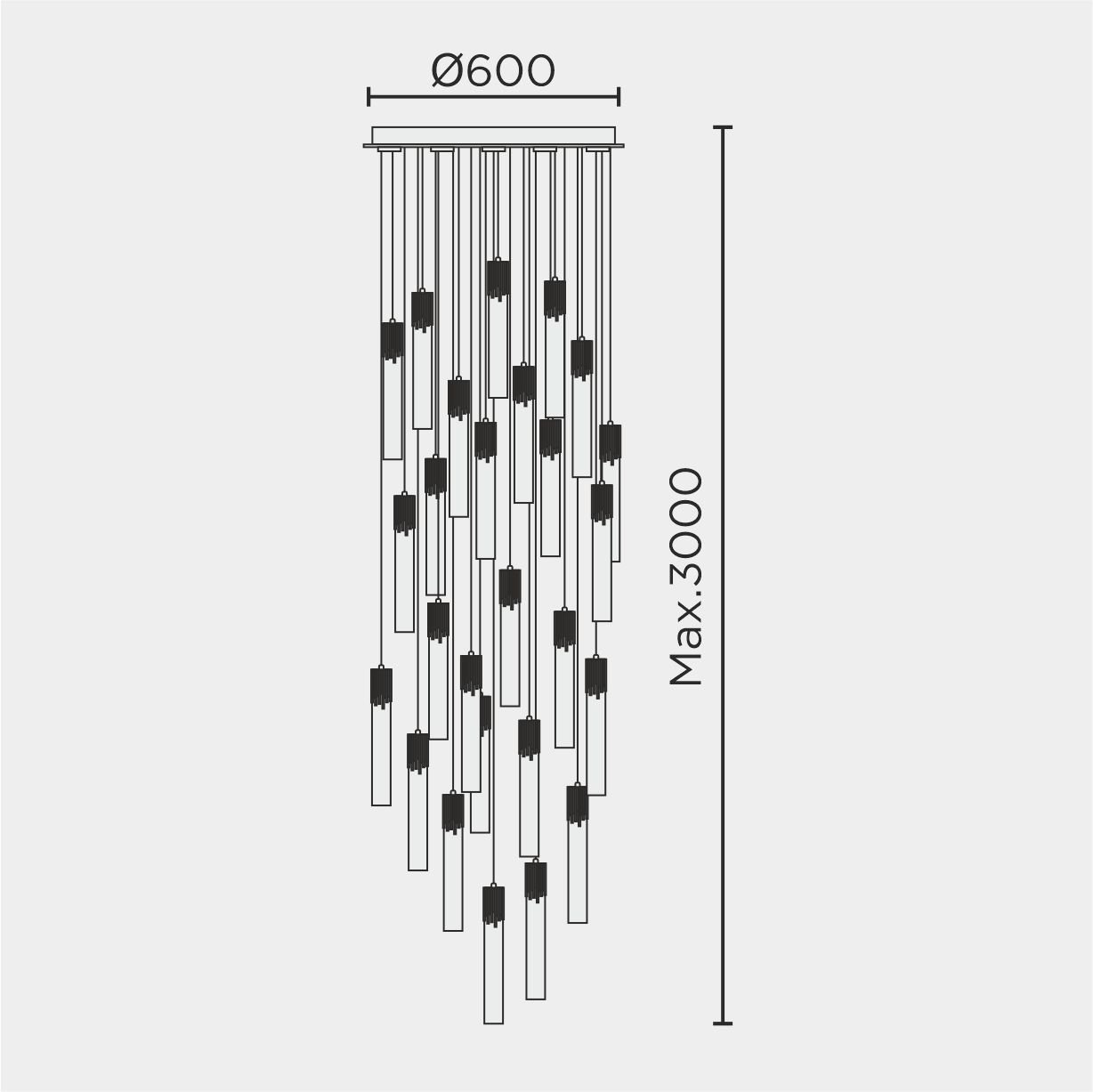 ML.88992.26 GD Люстра каскадная ML Modelux ML.88992.26 GD