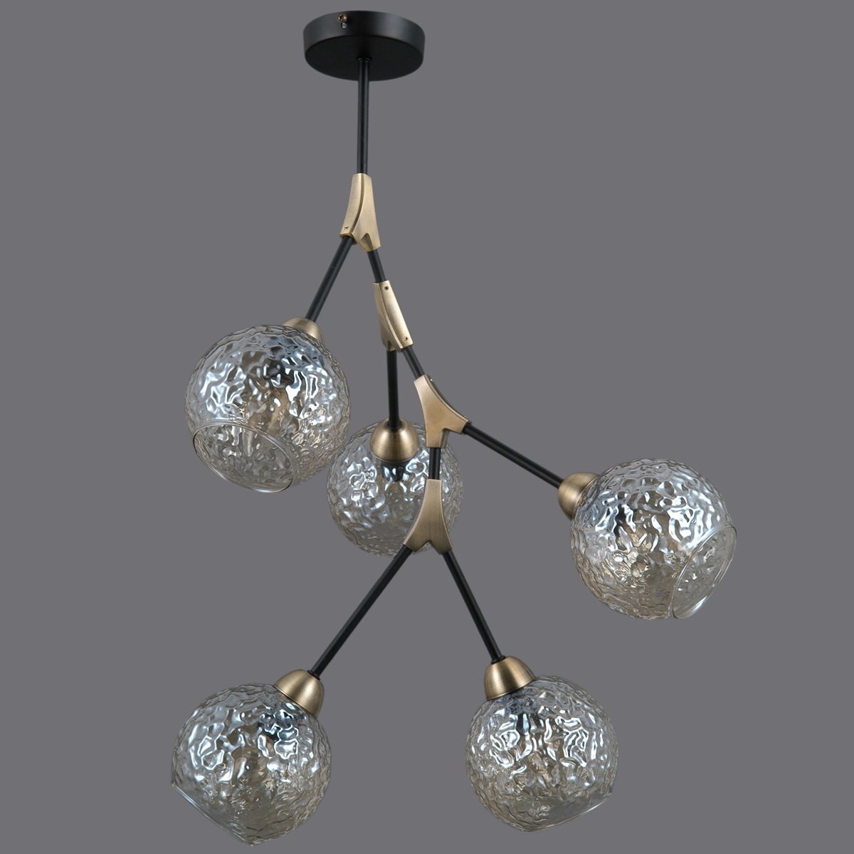 IL0263-5PSQ-79 BK AB Потолочная люстра ILLUMICO IL0263-5PSQ-79 BK AB