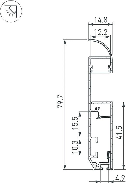 Профиль Arlight Arh-Plintus 046390