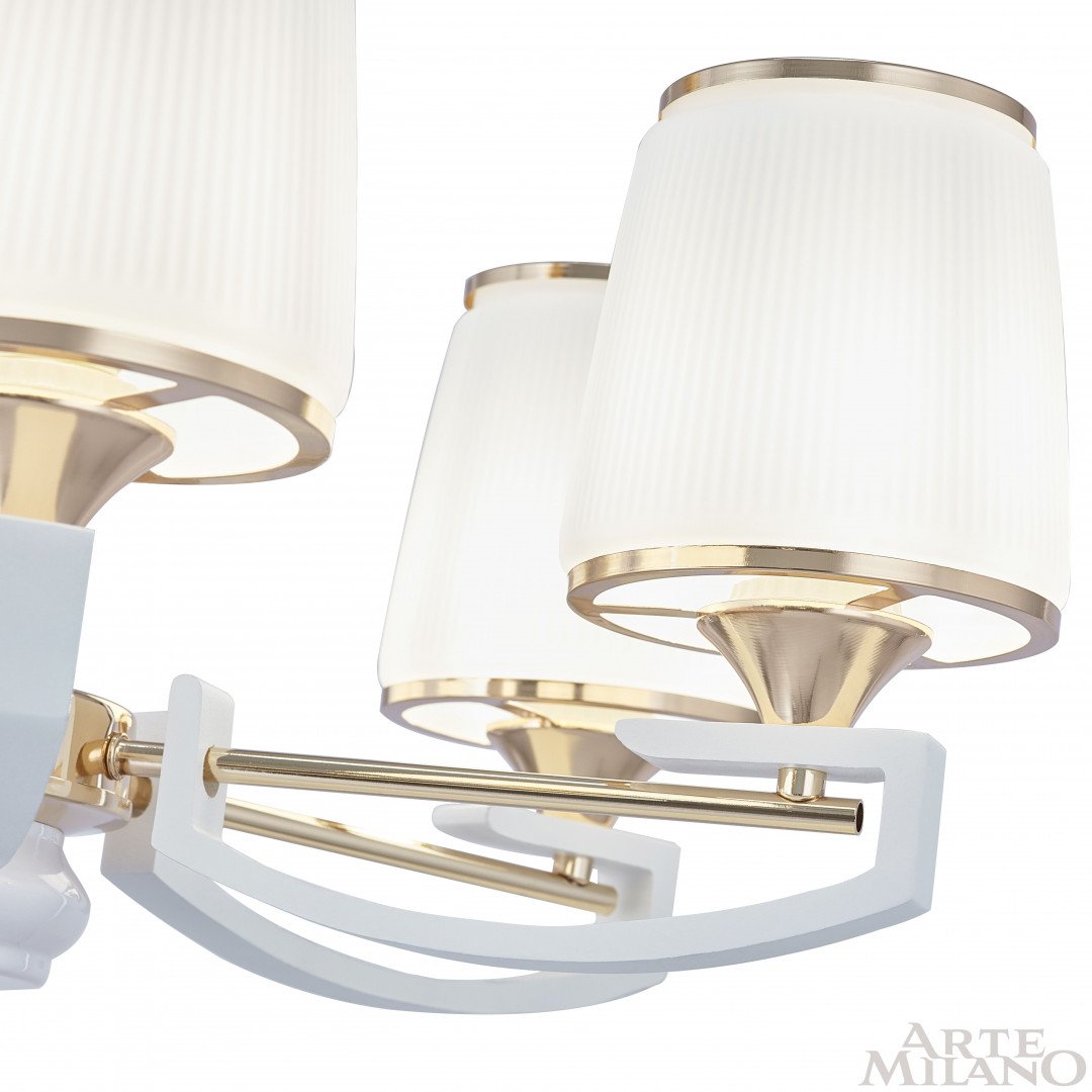 Подвесная люстра Arte Milano Florentia-2457 302457/8 Wh/Gd