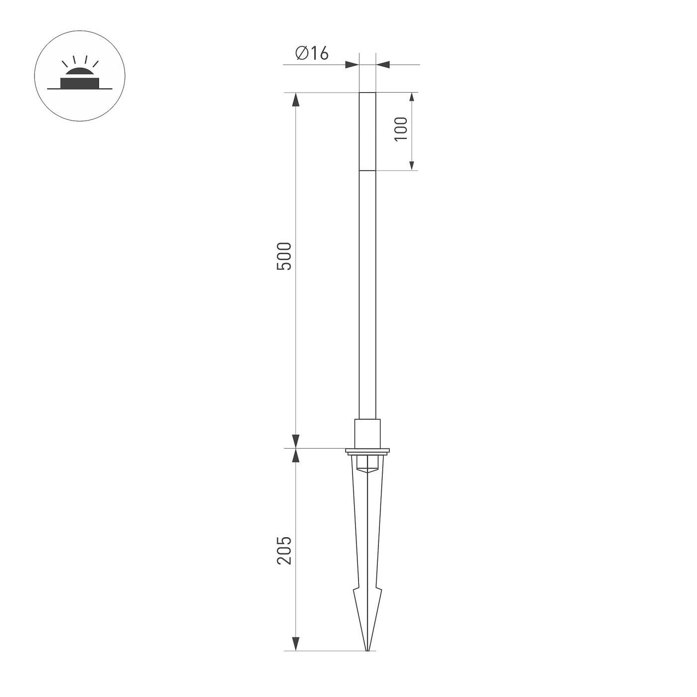 Грунтовый светильник Arlight Canna 034161