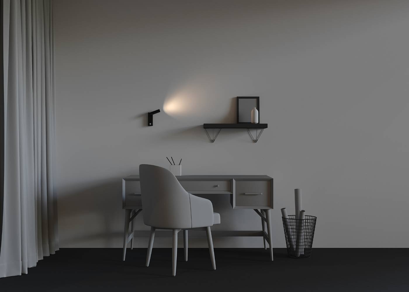 Настенный светильник Maytoni Twist C077WL-L3B3K