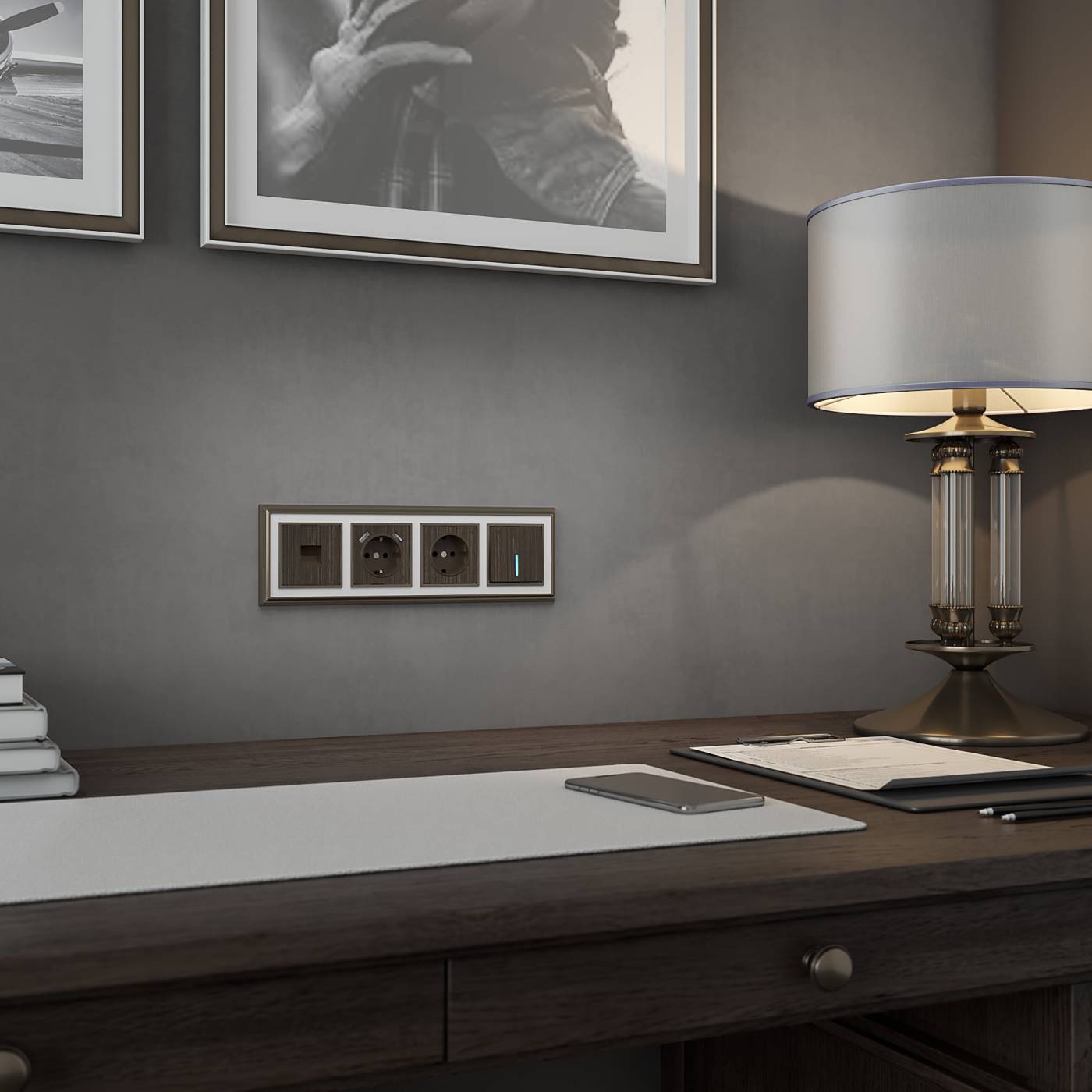 W1119112/ Клавиша для выключателя c подсветкой (бронзовый) Накладка на механизм Werkel W1119112/ Клавиша для выключателя c подсветкой (бронзовый)