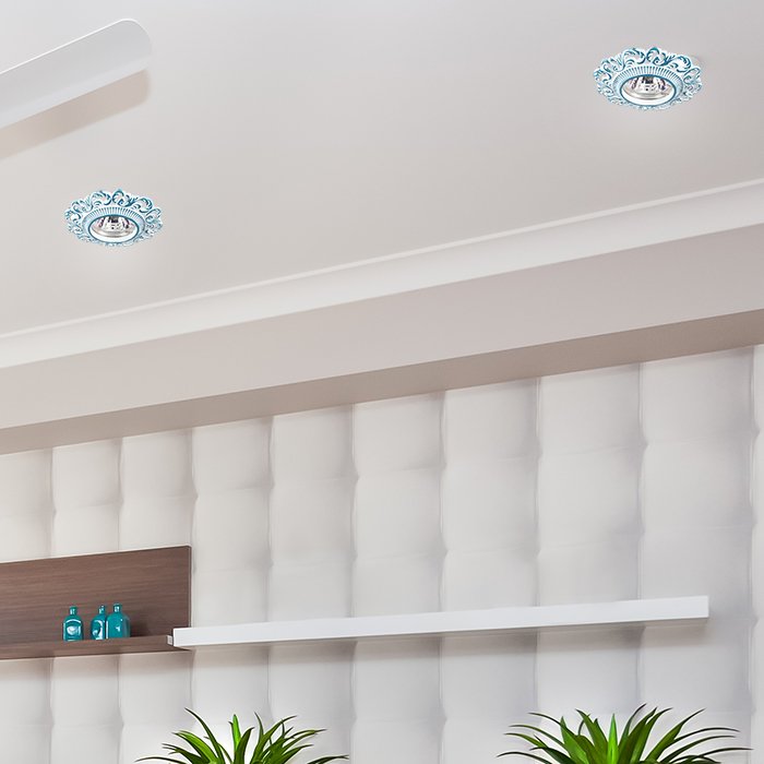 Встраиваемый светильник с узорами Vintage 370029 Novotech