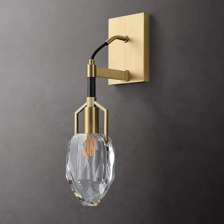 8960-1W brass/clear Настенное бра Delight Collection Wall lamp 8960-1W brass/clear