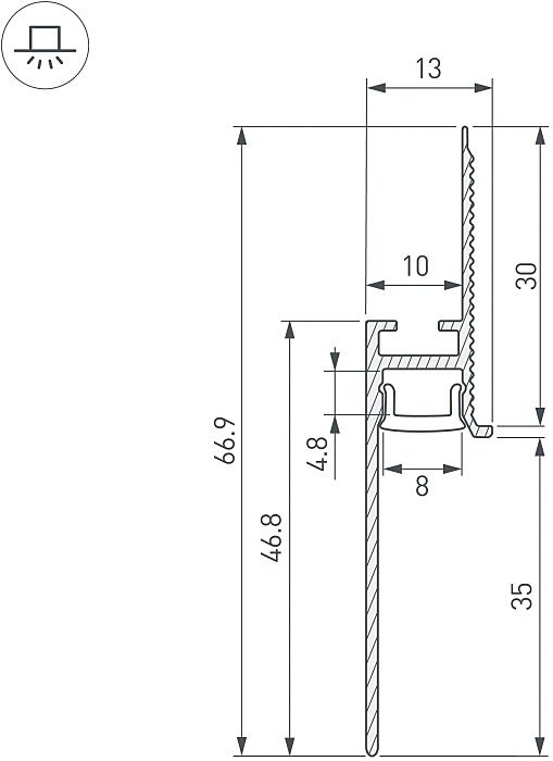 Профиль Arlight Arh-Plintus 043666