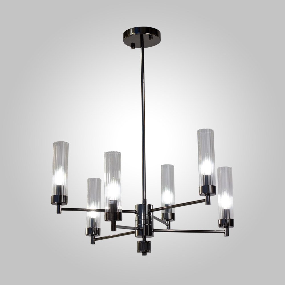 INDIGO SP6 PEARL BLACK Люстра на штанге AM Group INDIGO SP6 PEARL BLACK