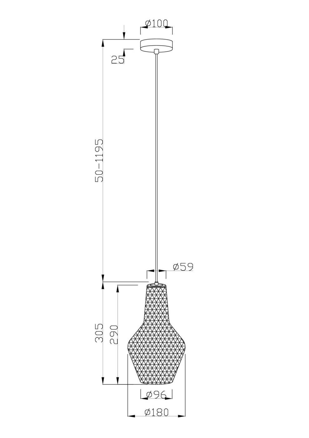 Светильник подвесной Maytoni P054PL-01B1