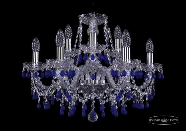 1410/6+3/195 Ni V3001 Подвесная хрустальная люстра 1410 Bohemia 1410/6+3/195 Ni V3001