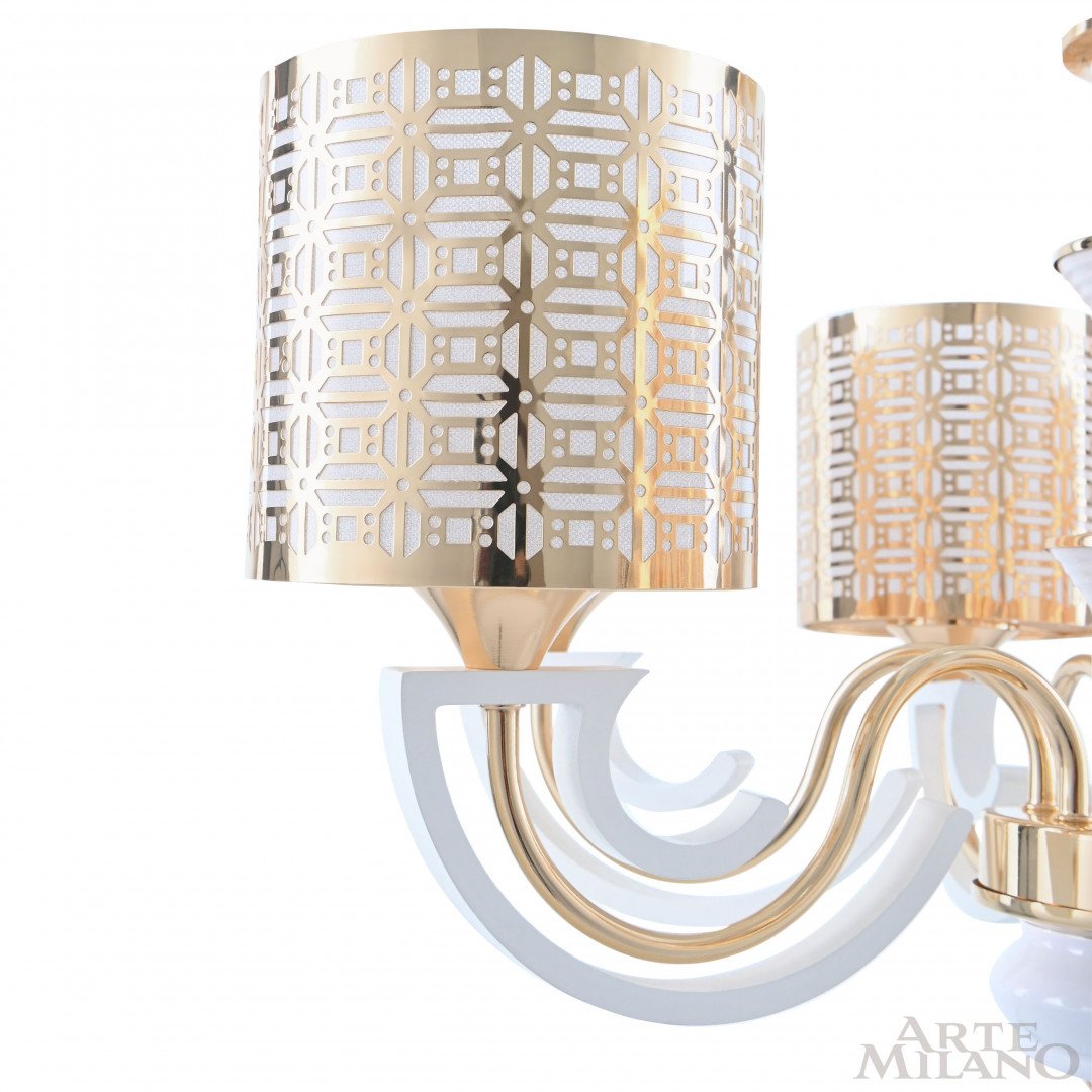 308857/6 Wh/Gd Подвесная люстра Arte Milano Florentia-8857 308857/6 Wh/Gd