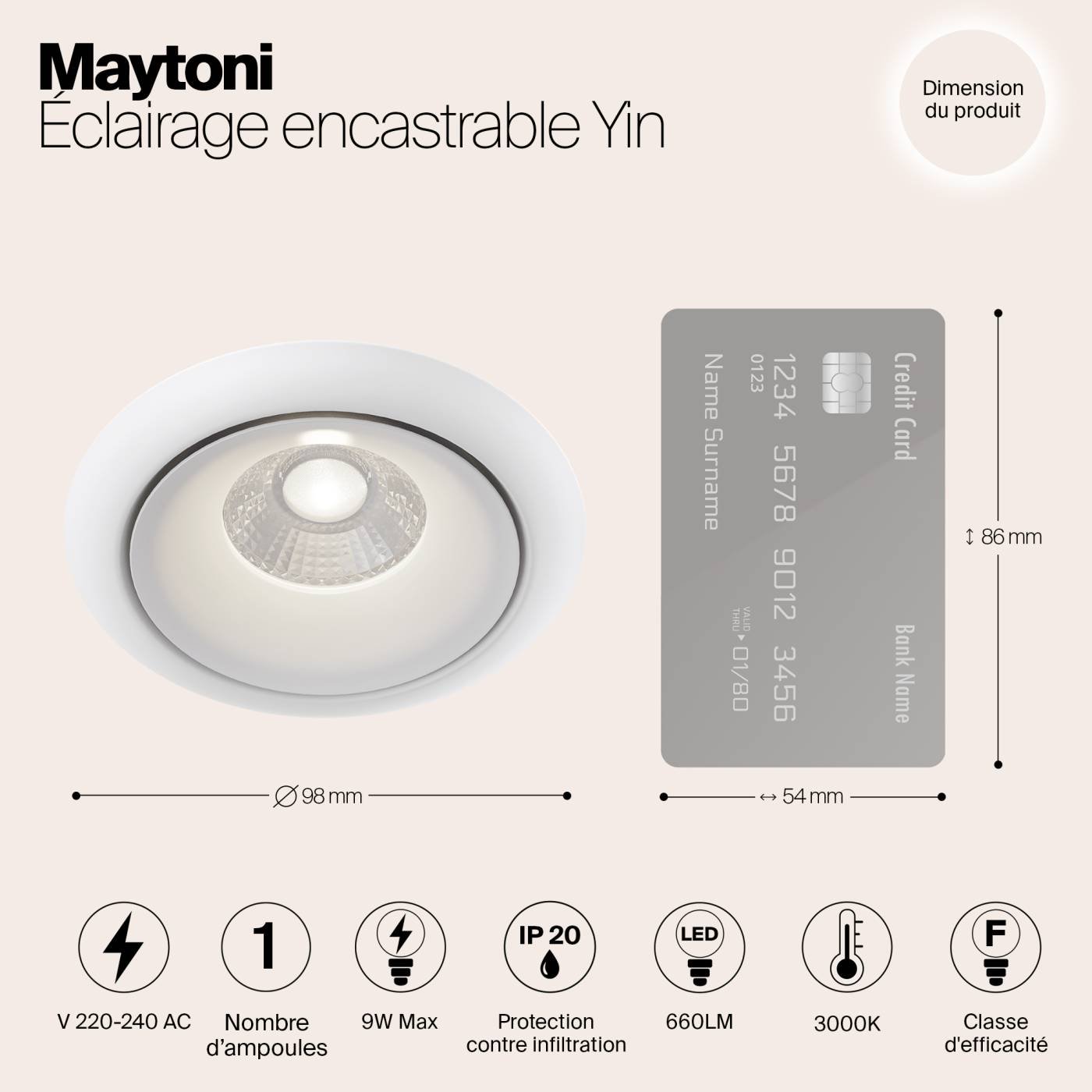 DL031-2-L8W Встраиваемый светильник Maytoni Zoom DL031-2-L8W