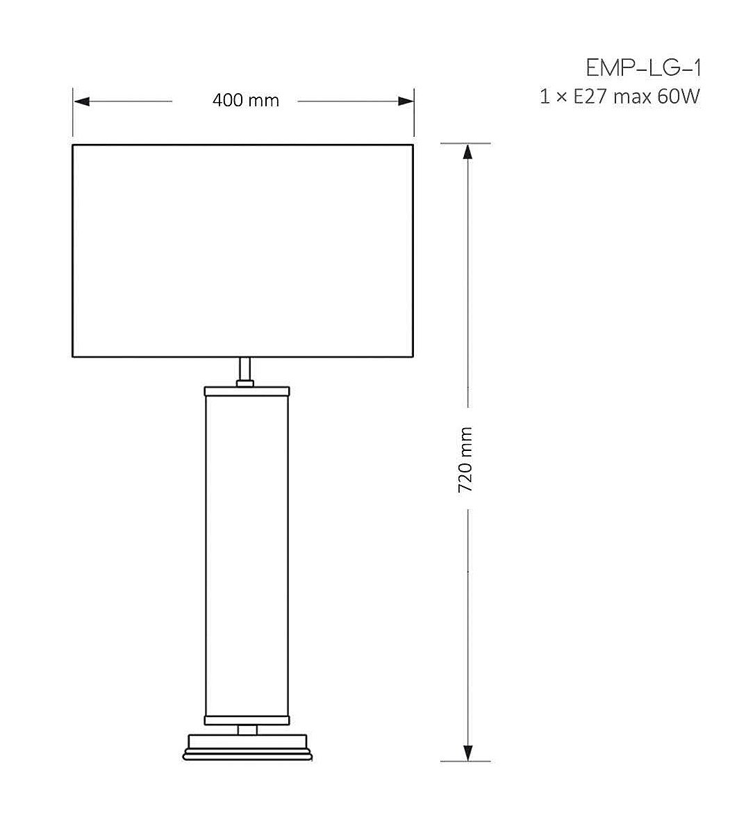 Настольная лампа Kutek Empoli EMP-LG-1(Z)