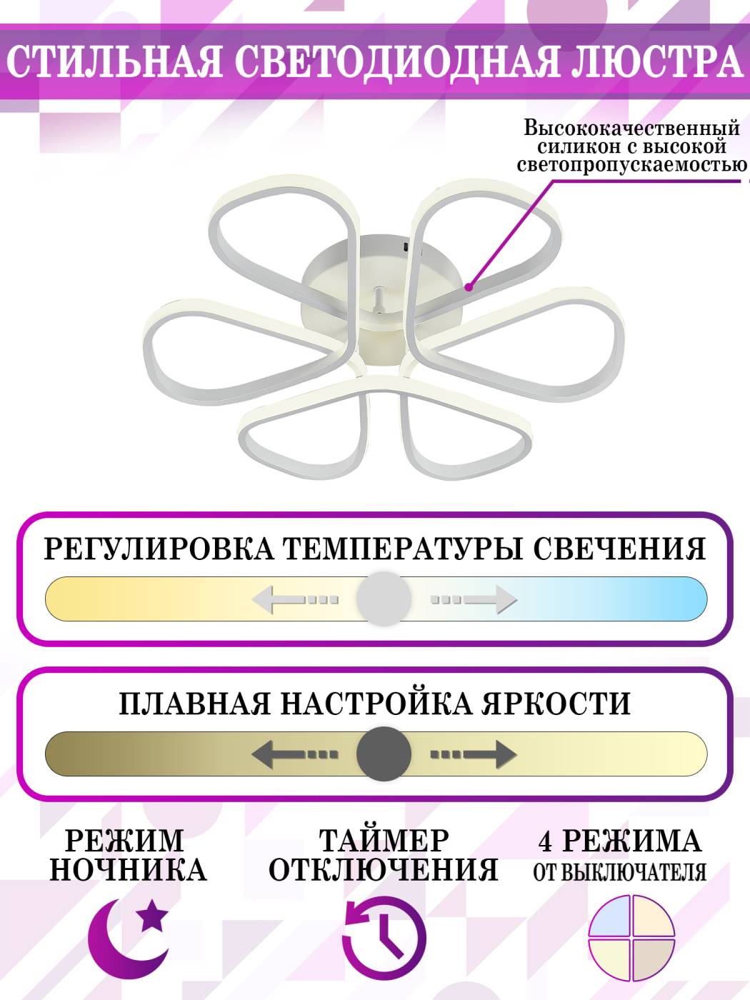 Потолочная люстра Natali Kovaltseva HIGH-TECH LED LAMPS HIGH-TECH LED LAMPS 82026