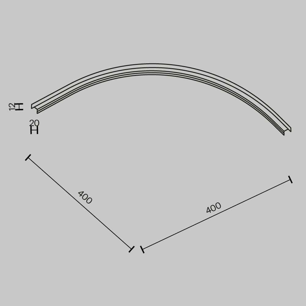 Коннектор радиусный R300 Maytoni Accessories for tracks Basity TRA172CL-R300-11B