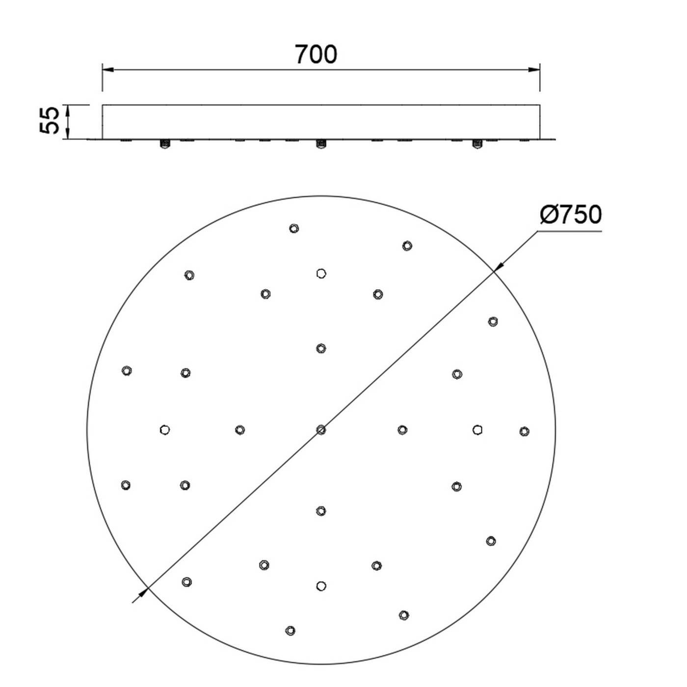9375 9375 Основание потолочное 24L MODULAR LIGHT FLORONES