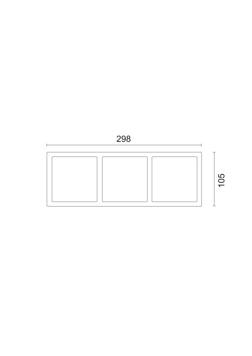 00-00004197 Рамка тройная для серии COMBO 3, SWG PRO 00-00004197