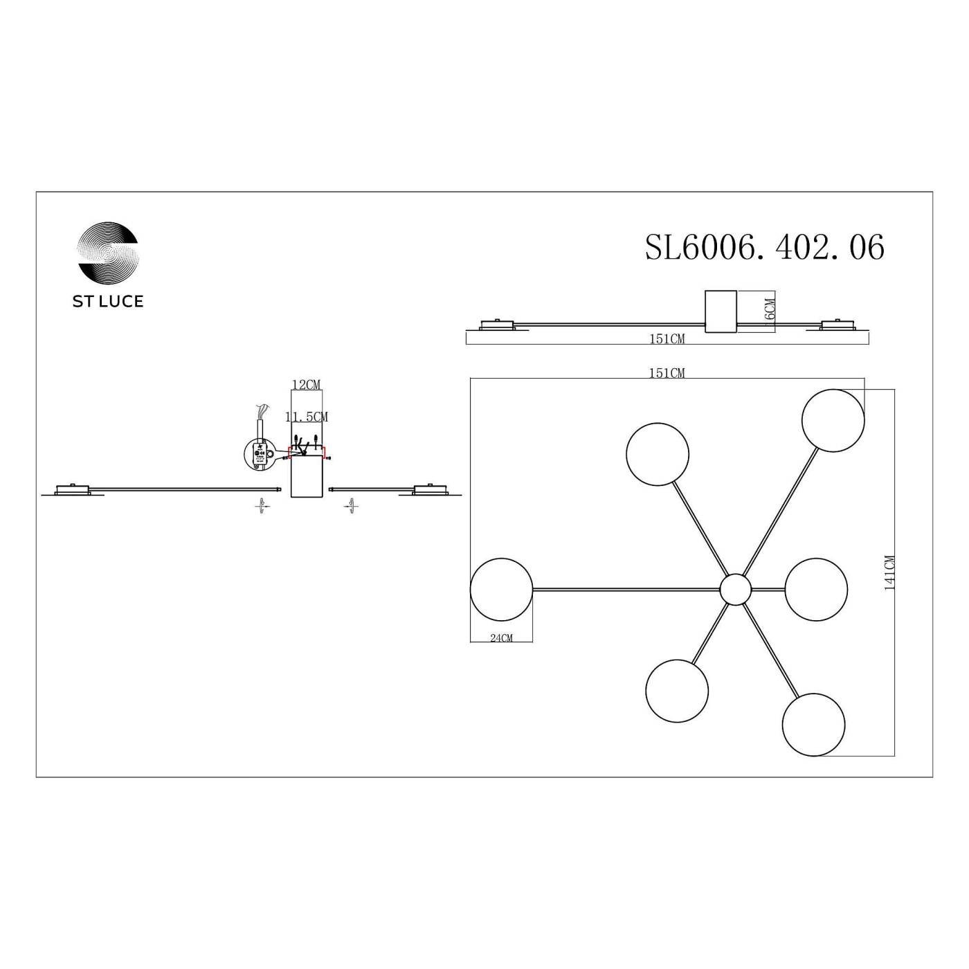 Потолочная люстра ST Luce Tondo SL6006.402.06