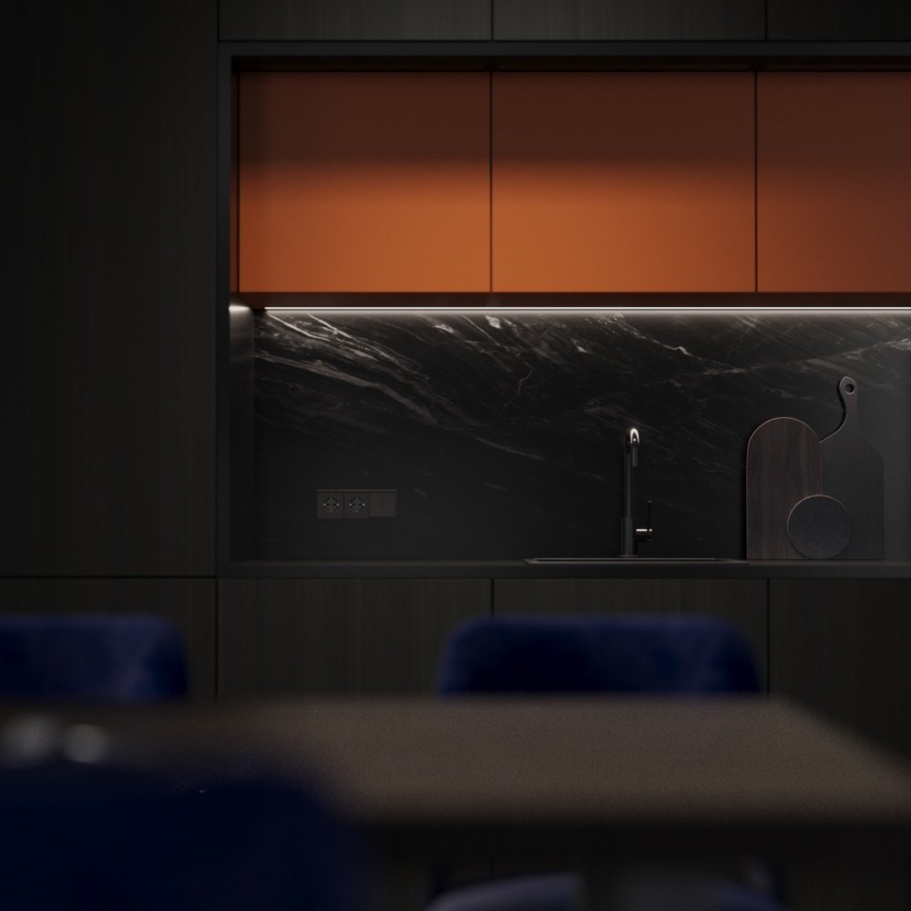 Клавиши для выключателя/переключателя двухклавишного, S70 Metal (антрацит)