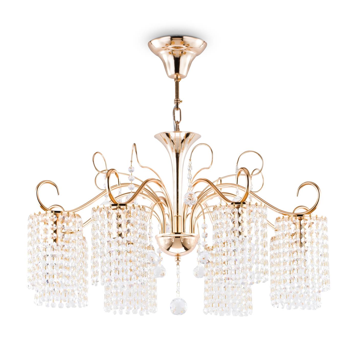 Подвесная хрустальная люстра Leona Freya FR1127-PL-08-G