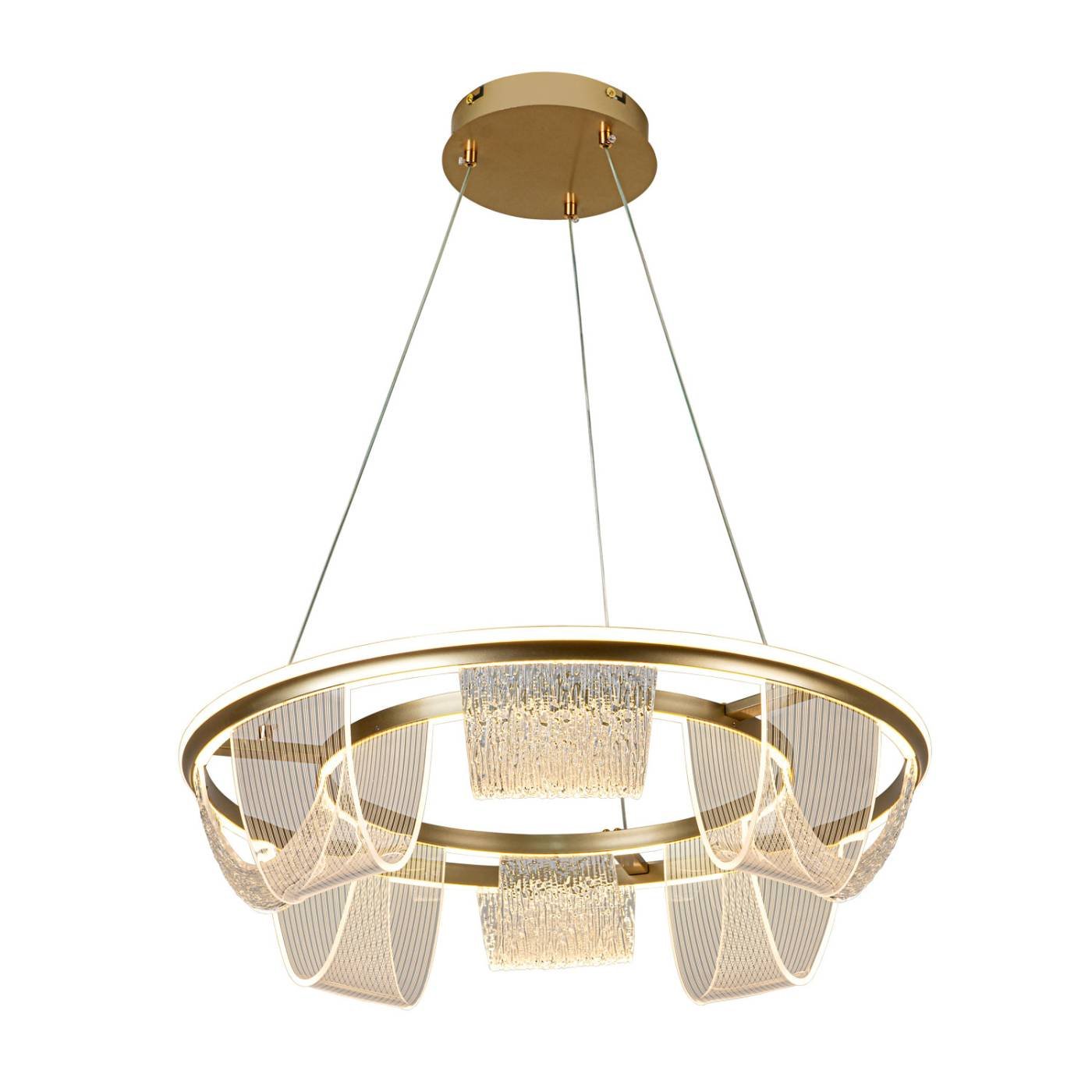 L7706-630 GD Подвесная люстра L LED4U L7706-630 GD
