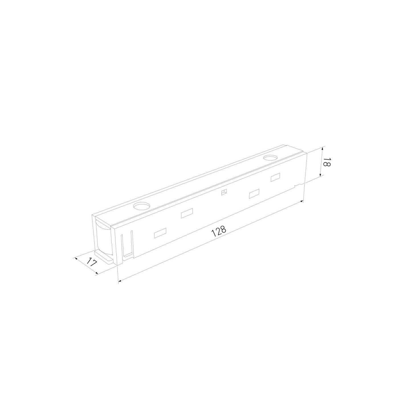Прямой коннектор (белый) 95135/00_система Слим Коннектор Slim Magnetic Elektrostandard Прямой коннектор (белый) 95135/00_система Слим