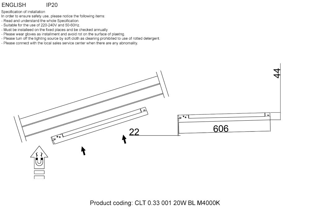 Трековый светильник Crystal Lux Space CLT 0.33 001 20W BL M4000K