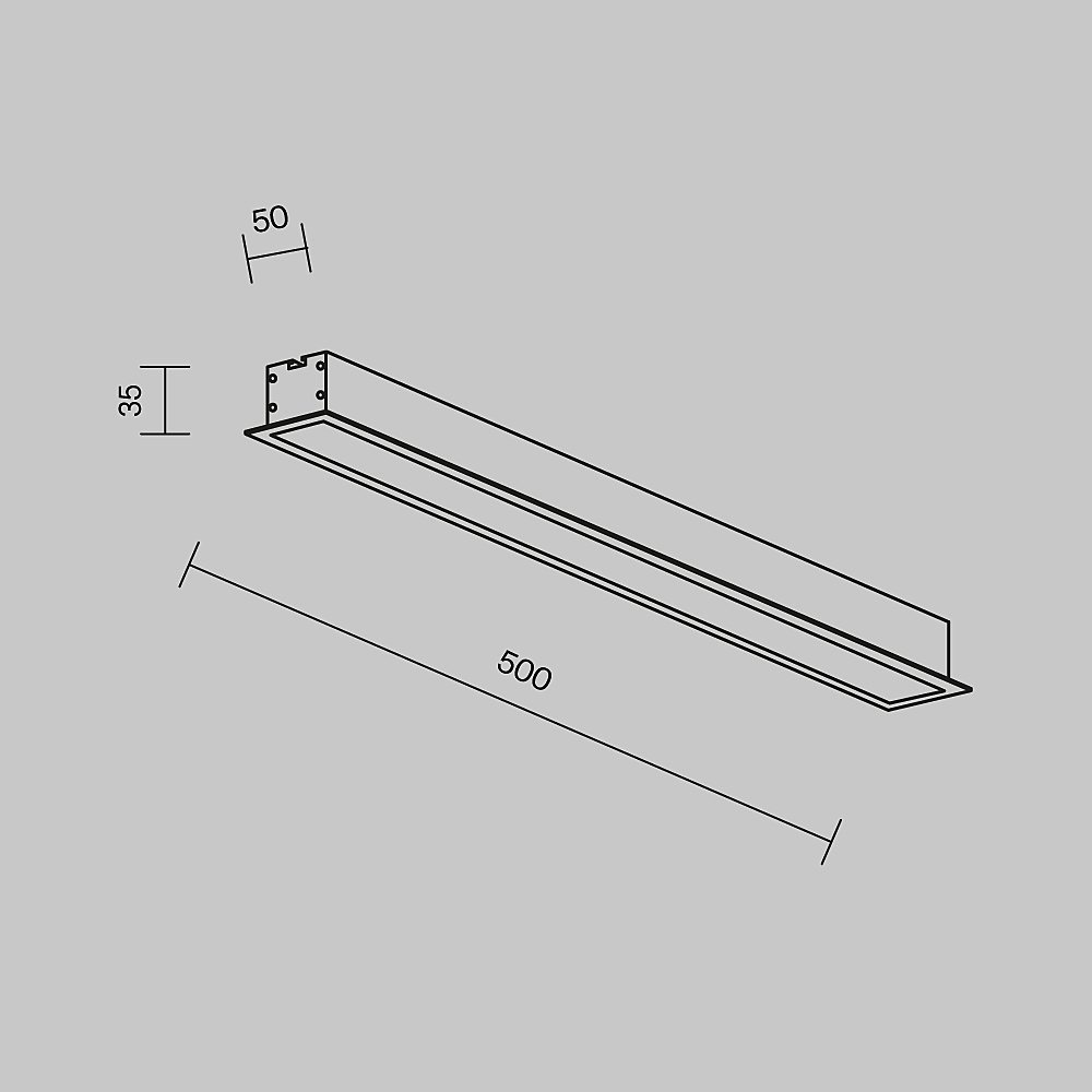 Встраиваемый светильник Maytoni Встраиваемые линейные светильники LL313001