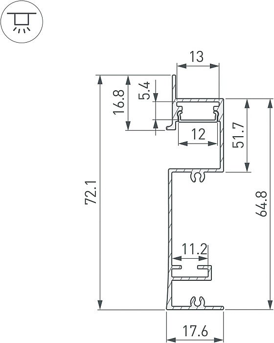 043592 Профиль Arlight Arh-Plintus 043592
