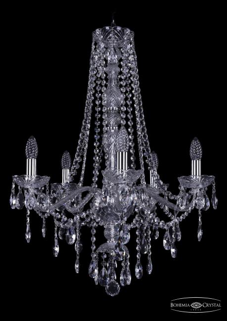 1415/5/200/h-75 Ni Подвесная хрустальная люстра 1415 Bohemia 1415/5/200/h-75 Ni