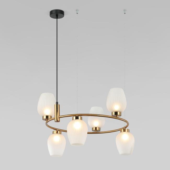 30183/6 латунь Подвесная люстра Eurosvet Alva 30183/6 латунь