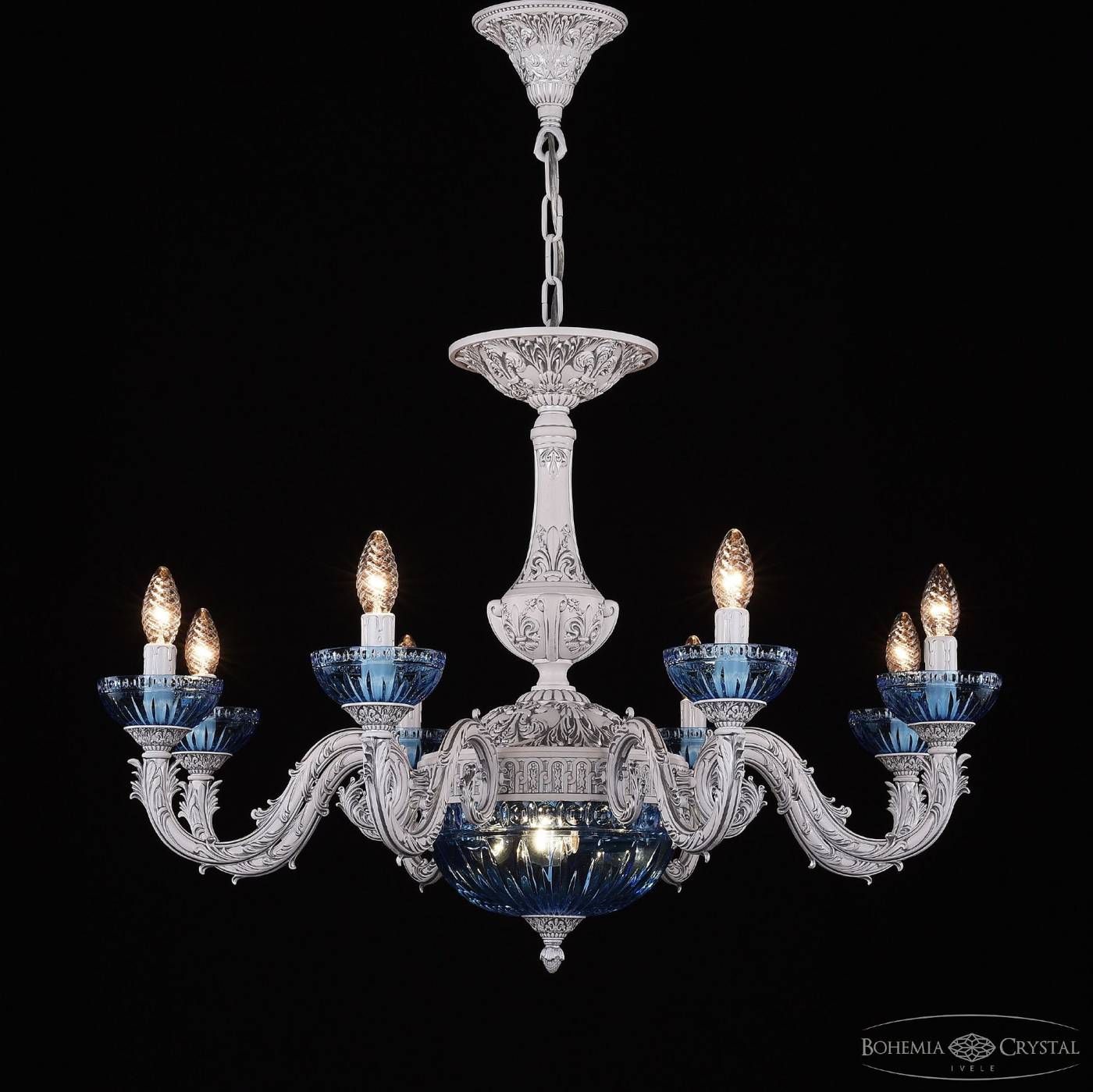 Подвесная люстра Bohemia AL7901 AL79101P/8/250 WMN P Aquamarine/M-1G
