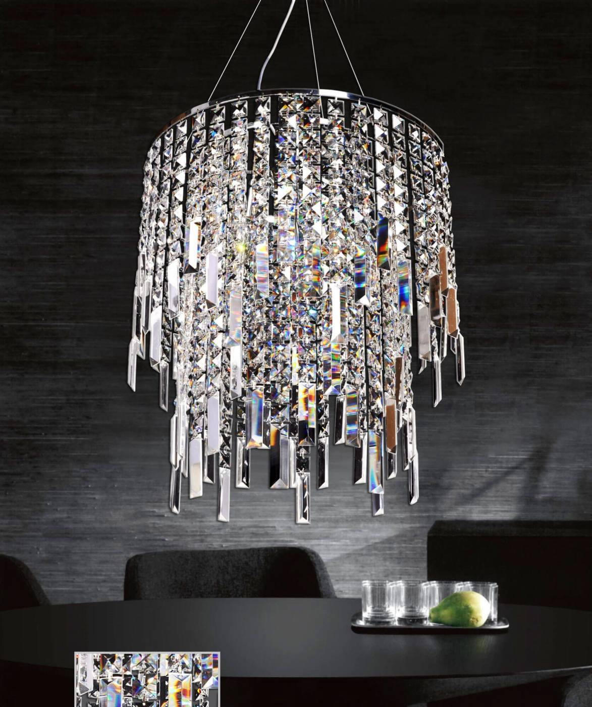 Подвесная хрустальная люстра Zucchero Lumina Deco LDP 2159-450 CHR