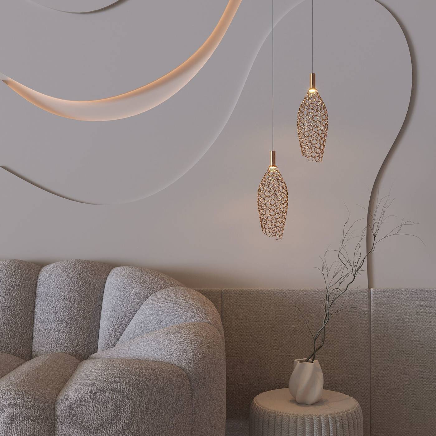 Светильник подвесной Eurosvet Ruche 90380/1 золото