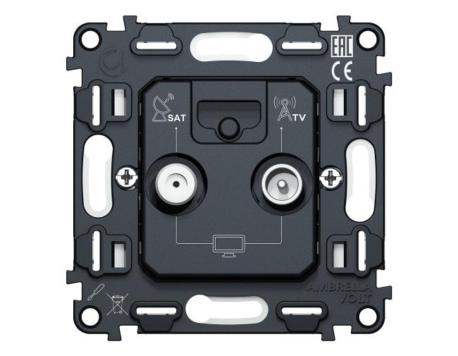 VM217 Механизм розетки TV оконечной + SAT Ambrella Volt QUANT VM217