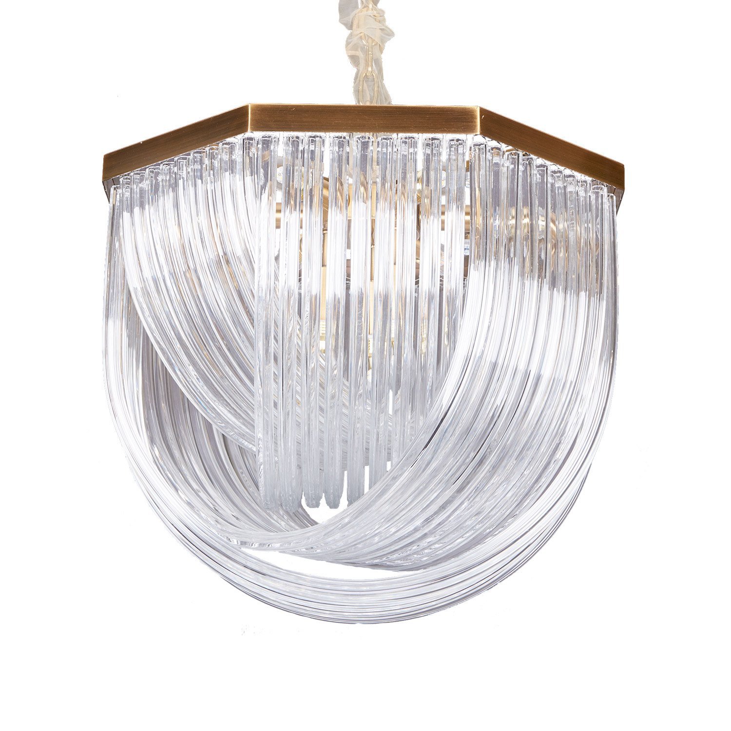 A001-554 L9 brass/clear Подвесная люстра Delight Collection Murano Glass A001-554 L9 brass/clear