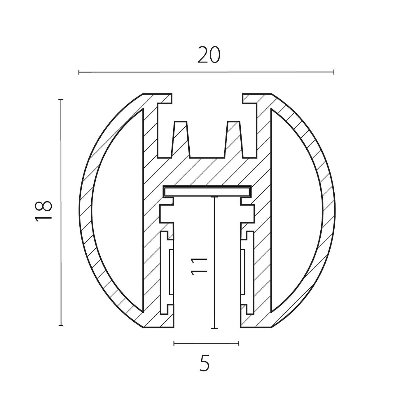 Шинопровод круглый тип d LINEA 24V Lightstar Linea 506427