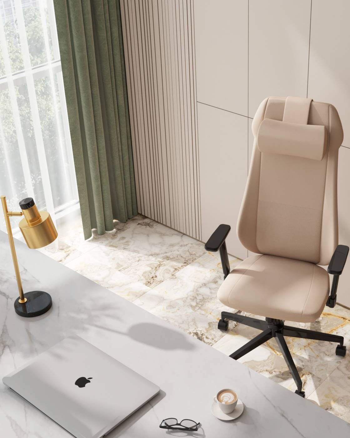 Кресло офисное Stool Group Trophey DD-001 beige