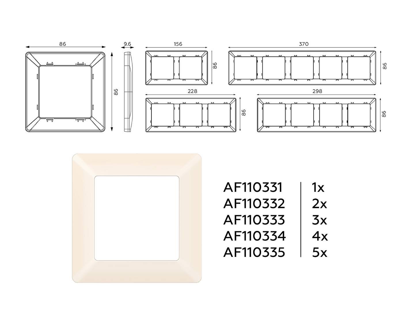 AF110334 Рамка Ambrella Volt Line AF110334