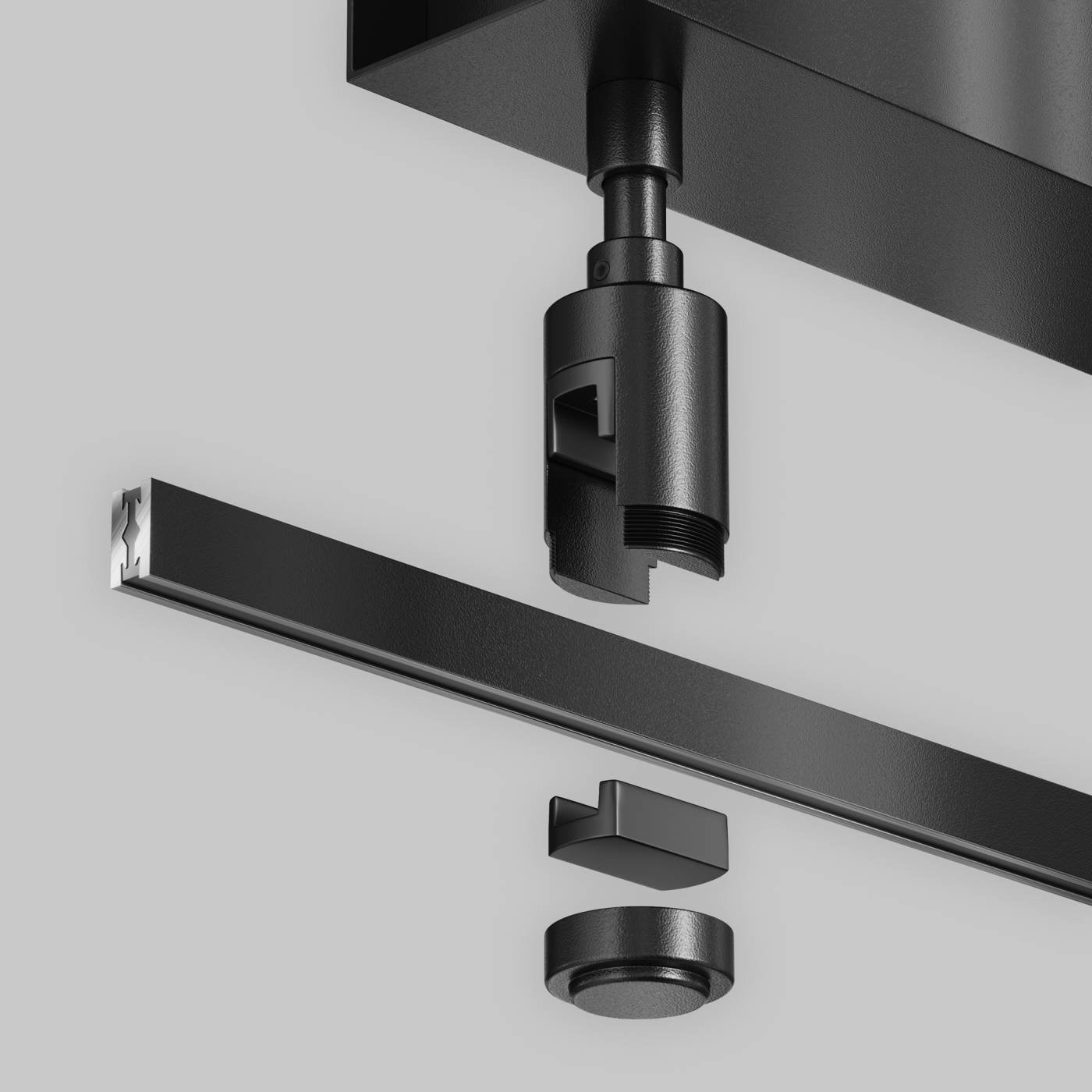 Основание потолочное Short для блока питания с вводом питания Maytoni Accessories for tracks Flarity TRA156C-BB1-B