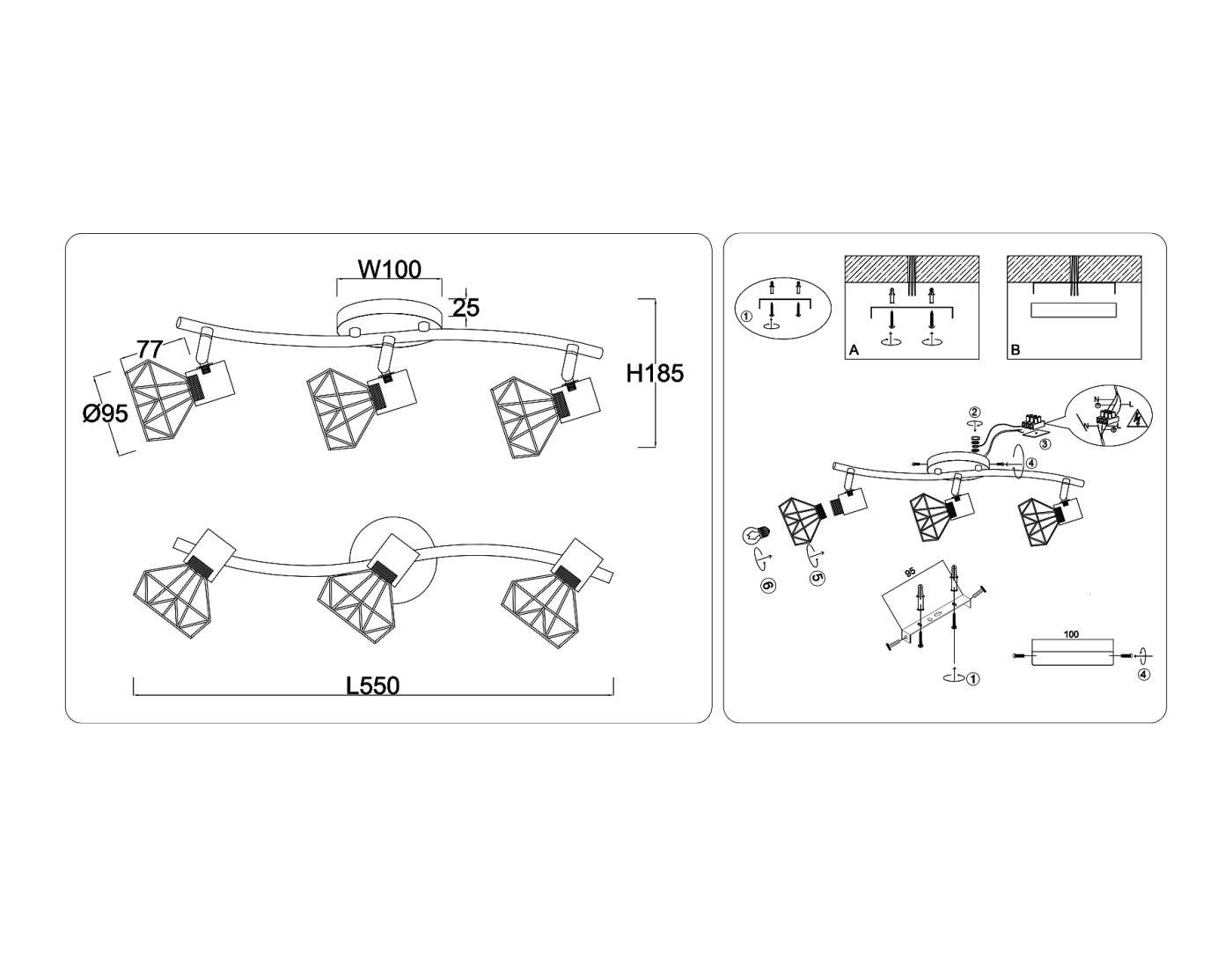 Светильник спот Ambrella Loft TR8657