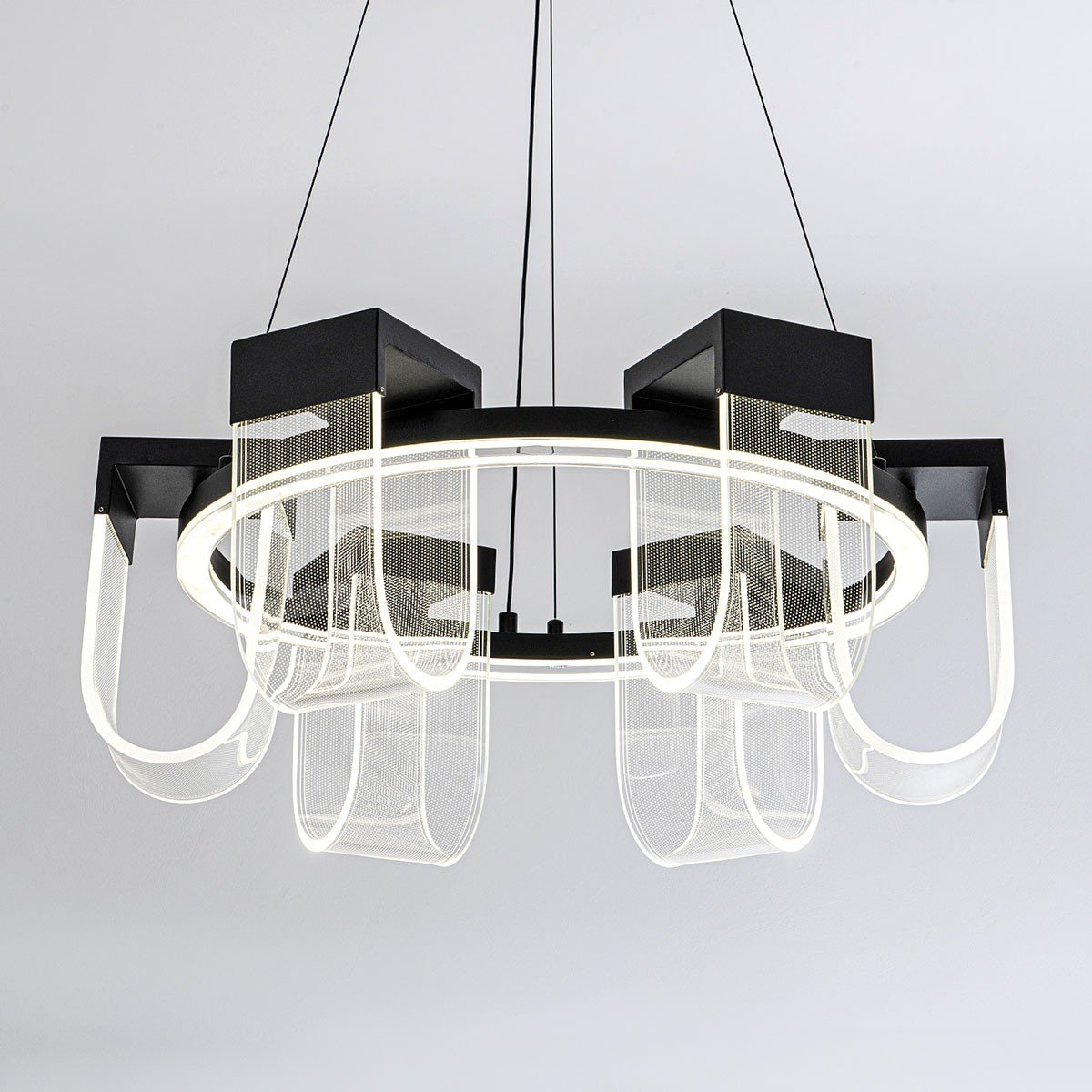 L7707-600 BK Подвесная люстра L LED4U L7707-600 BK