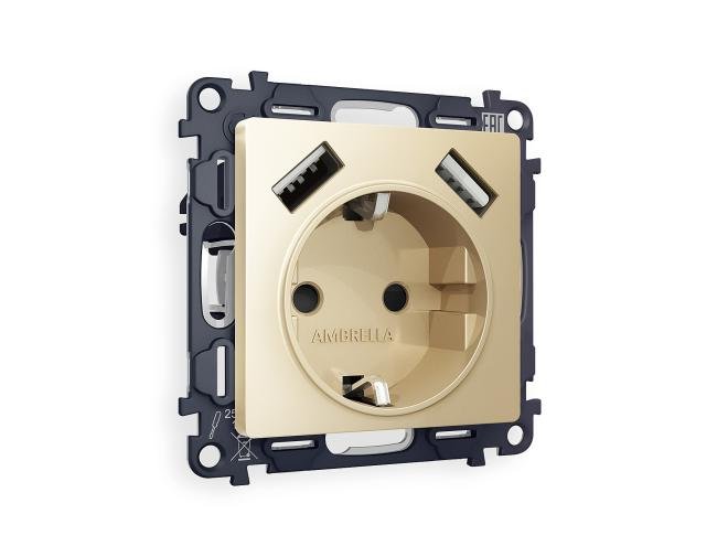 Розетка Ambrella Volt ALFA MA609010