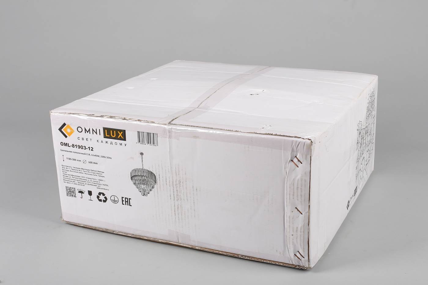 OML-81903-12 Подвесная хрустальная люстра Fontevivo Omnilux OML-81903-12