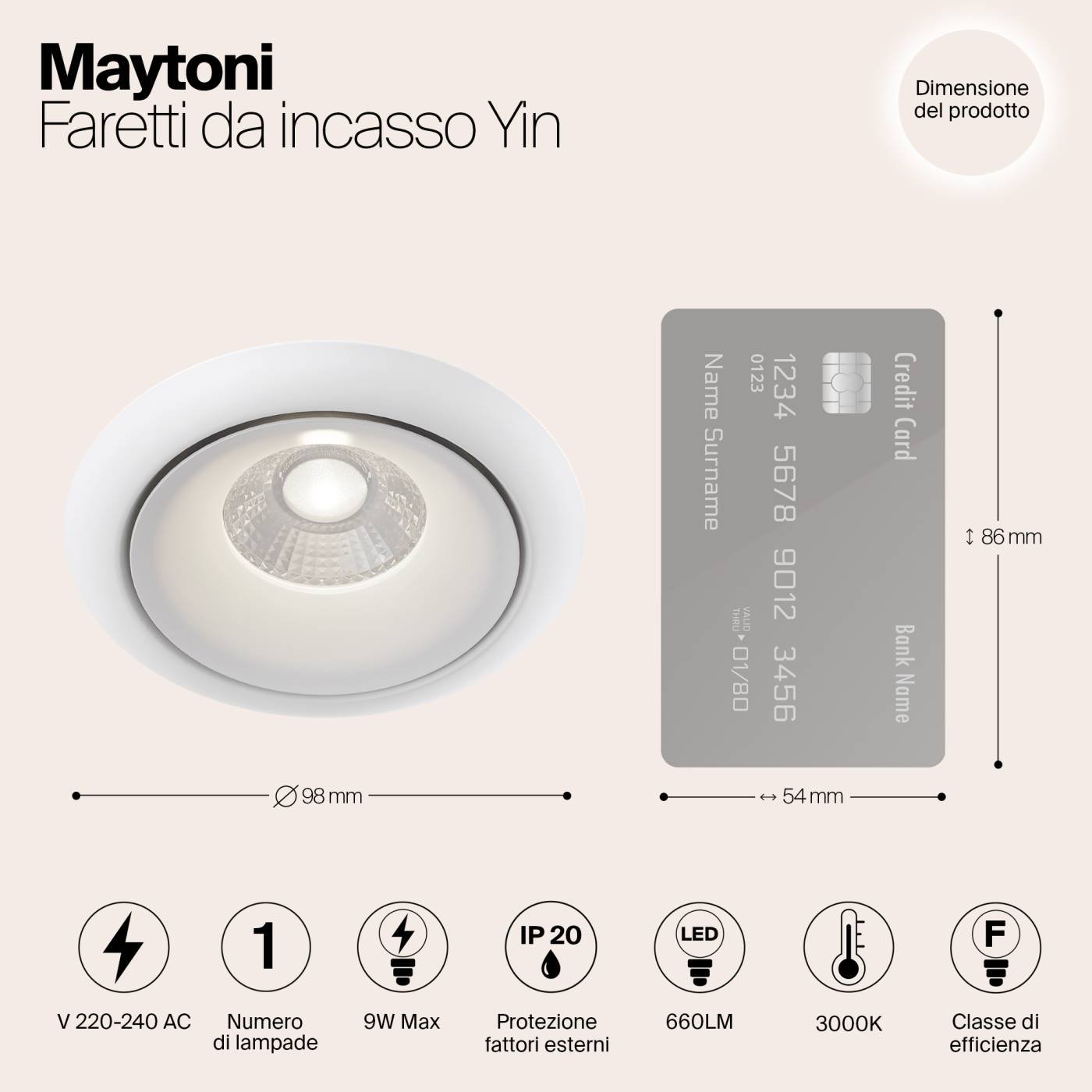DL031-2-L8W Встраиваемый светильник Maytoni Zoom DL031-2-L8W